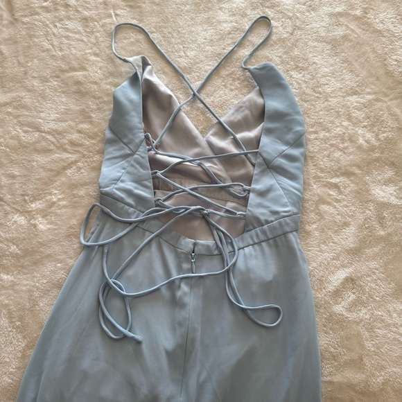 Fame and Partners Mirabella Maxi Bridesmaids Dress Size US 4 Pale Blue - Picture 6 of 11